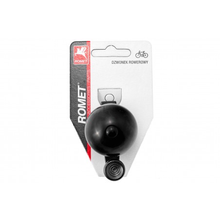 Dzwonek alu./plast. JH-808 mini, kula, czarny ROMET