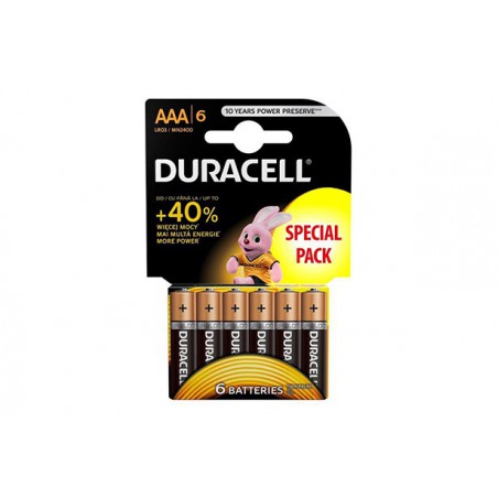 Bateria LR03 DURACELL AAA Alkaline /blister 6szt/