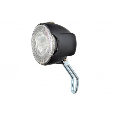 Lampa przednia /bateryjna/ 1-LED na widelec, 529 miejska AA, czarna