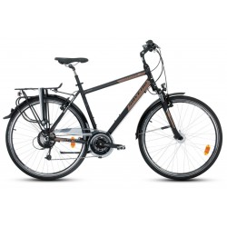 Rower 28 SAVENO OAKLAND GTS M trekk. Deore czarno-brązowy mat 19"