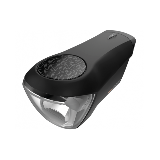 Lampa przednia /akumulator/ KROSS RACE 5W CREE SmartBeam Auto 300lm USB, czarna