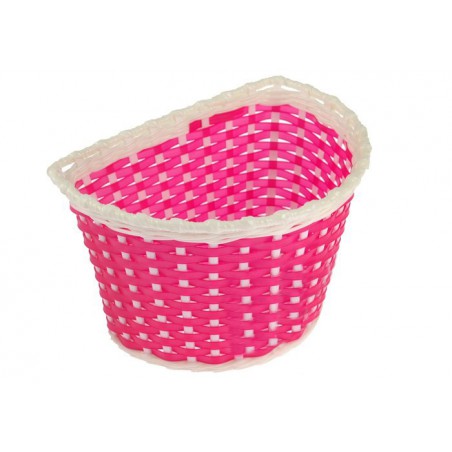 Koszyk na kierownicę dziecięcy plastikowy różowy HL-BSO2-5