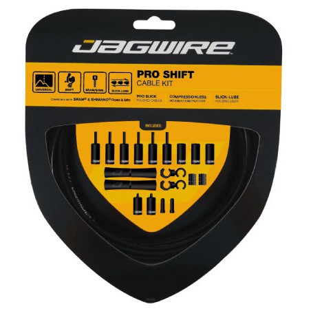 Linki przerzutki z pancerzami JAGWIRE PRO /zestaw nierdzewne/ szosa/MTB czarne