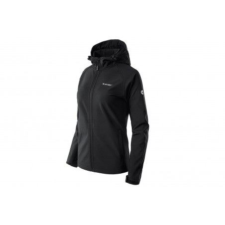 Kurtka softshell wiatrówka HI-TEC NETI LADY damska, czarny L