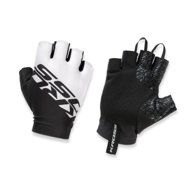 Rękawiczki KROSS Race Short 2.0 czarno-białe XL