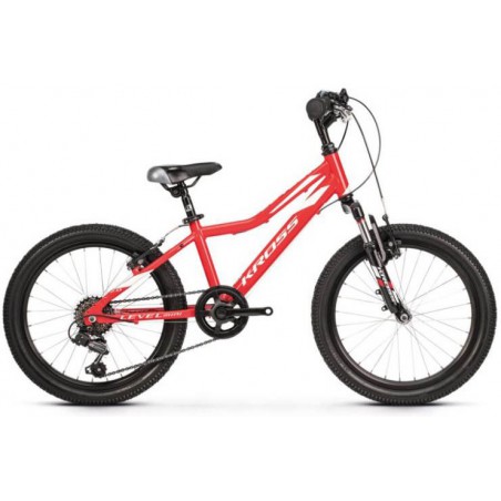 Rower 20 KROSS LEVEL MINI 2.0 czer-biał poł /SR/ 2021