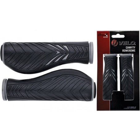 Chwyty VELO PRO-X 1133 Comfort GEL 130mm szaro-czarne