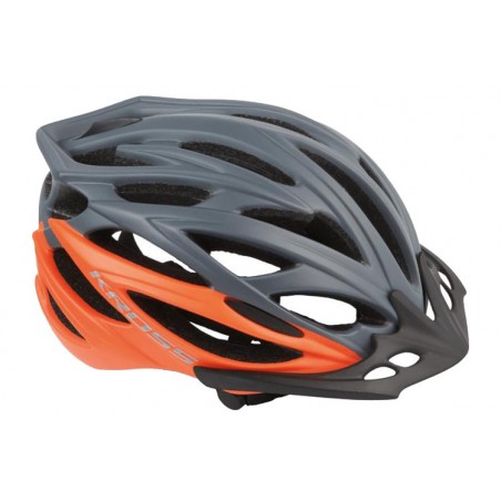 Kask KROSS BRIZO L 58-61cm szaro-pomarańczowy