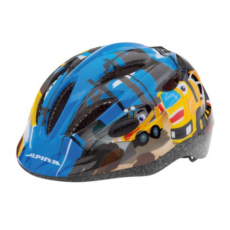 Kask ALPINA GAMMA 2.0 KIDS CONSTRUCTION niebieski w maszyny budowlane 51-56cm
