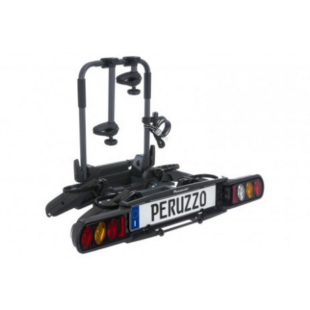 Bagażnik samochodowy na 2 rowery, na hak, Peruzzo COMO PURE INSTINCT uchylany, listwa ze światlami