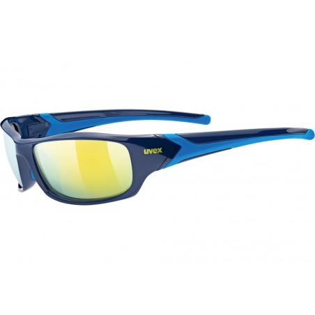 Okulary UVEX SPORTSTYLE 211 blue/ mirror yellow niebieskie