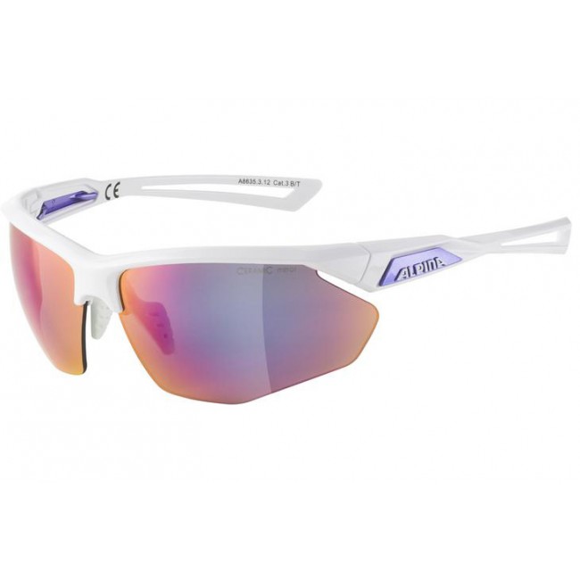 Okulary ALPINA NYLOS HR kolor WHITE-PURPLE szkło PURPLE MIRROR Cat.3 new 2021