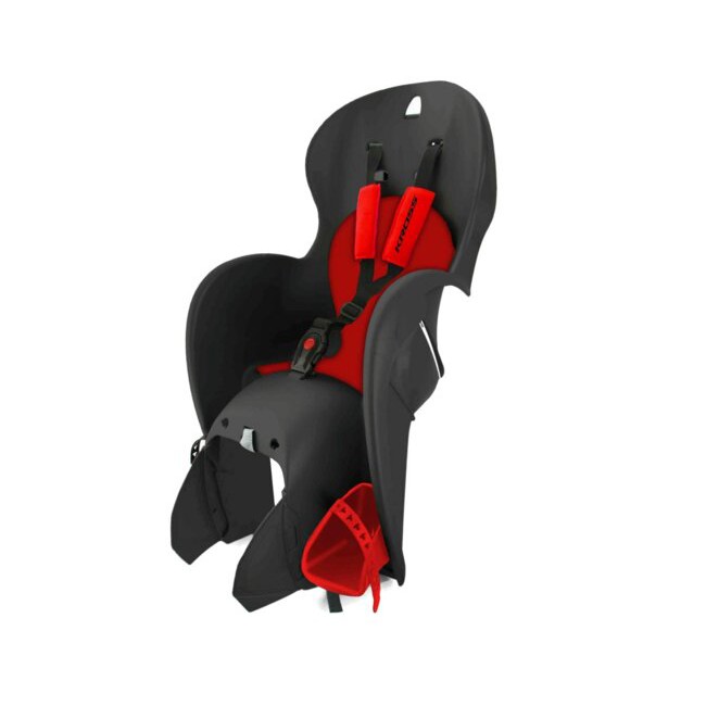 Fotelik dla dziecka KROSS na bagażnik czarno-czerwony