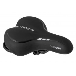 Siodełko męskie TREKKING VADER elastomer VD862c-01 z uchwytem, czarne 255x180mm