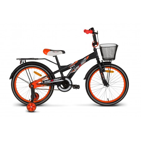 Rower 20'' MEXLLER BMX czarno-pomarańczowy mat + koszyk 17r