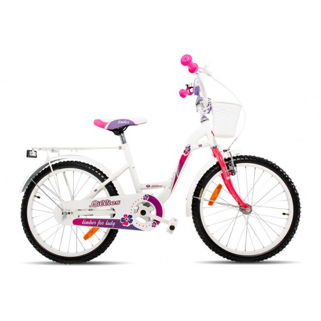 Rower 20 LIMBER GIRL biało-różowy