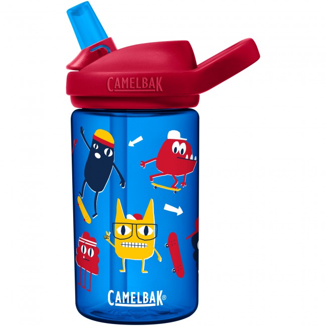 Butelka CAMELBAK eddy+ Kids 14oz, Skate Monsters 400ml niebiesko czerwona
