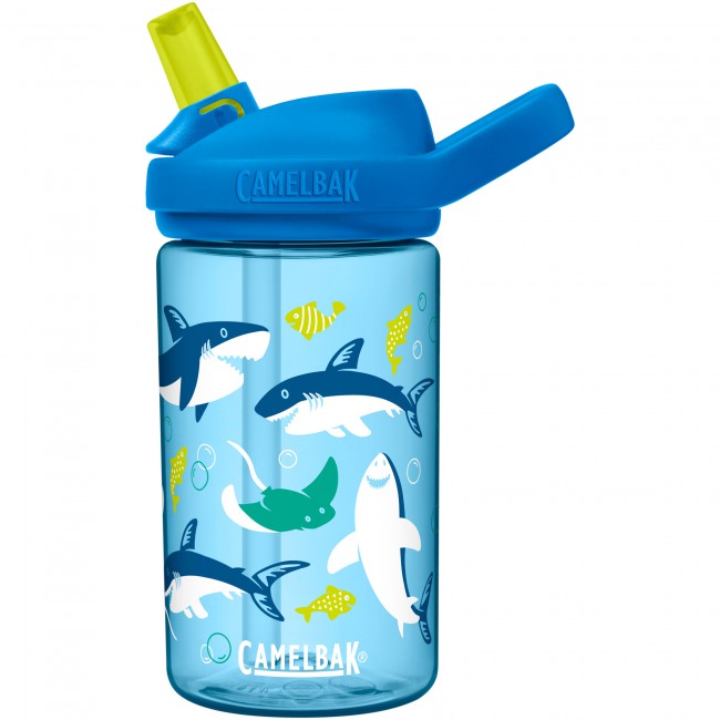 Butelka CAMELBAK EDDY+ Kids 14oz, Sharks and Rays 400ml niebieski w rekiny