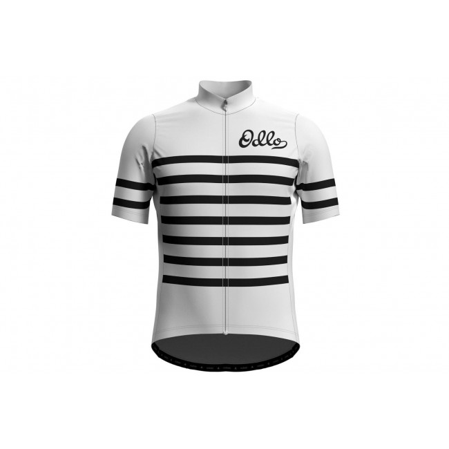 Koszulka ODLO Stand-up ESSENTIAL full zip kr.r męska czarno-biała L