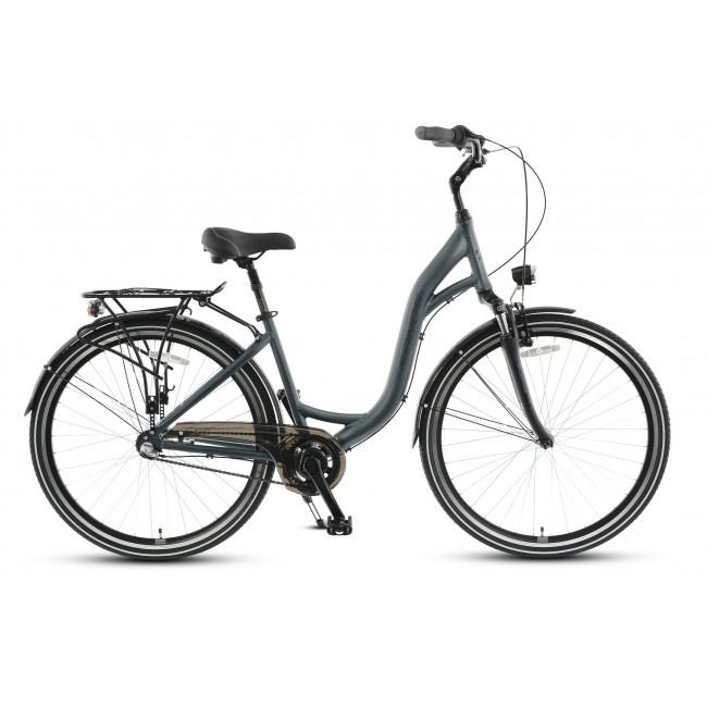 Rower 28 KANDS WENECJA ALUM. amort. NEXUS 3 biegi 17" ciemnozielono-czerwony mat