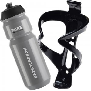 ZESTAW BIDON 0,75L KROSS PURE + KOSZYK BIDONU