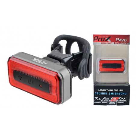 Lampa tylna ProX Pavo Cob Led USB z czujnikiem zmierzchu