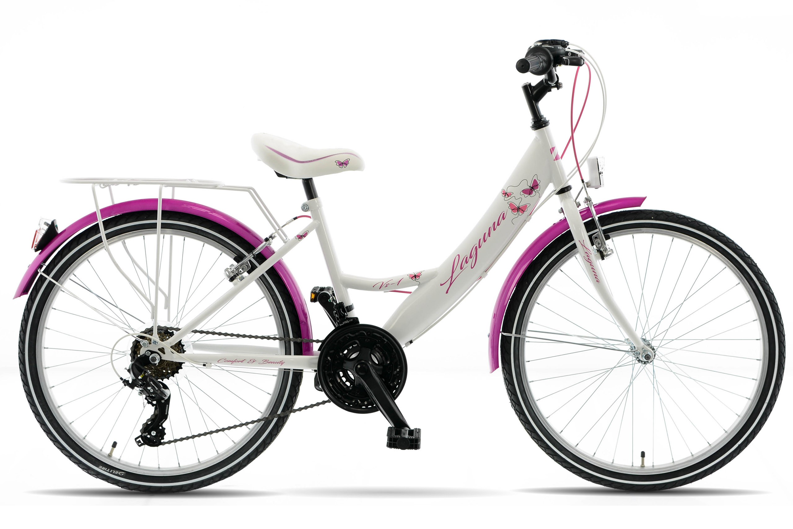 Rower 24 KANDS LAGUNA VS1 ZWK białoróżowy