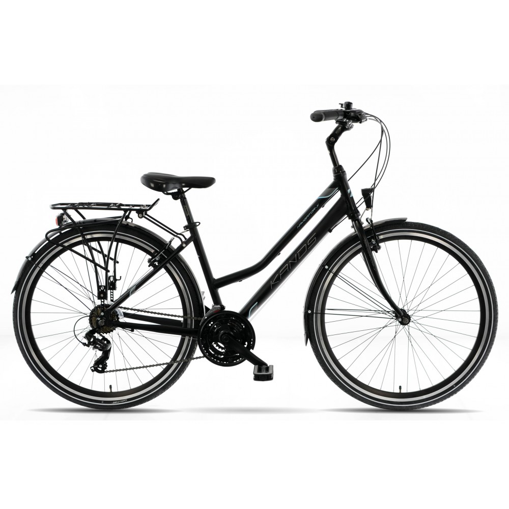 Rower 28" KANDS NAVIGATORX alum. Tourney D 19" czarny mat /błękitna