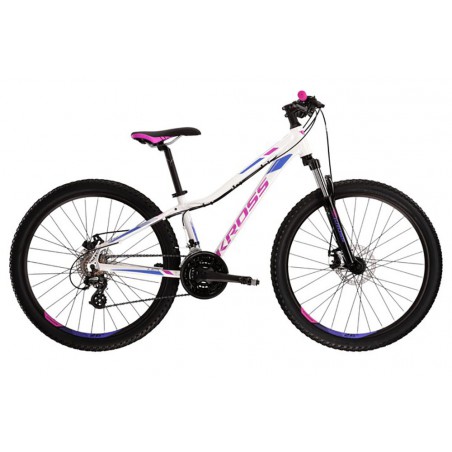 Rower 27,5 KROSS LEA 3.0 damski S 17" biało-fiolet poł. 2022
