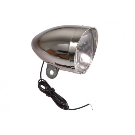 Lampa przednia dynamo RETRO stalowa