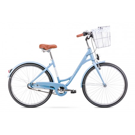 Rower 26 ROMET POP ART ECO wrzosowy 18" + koszyk