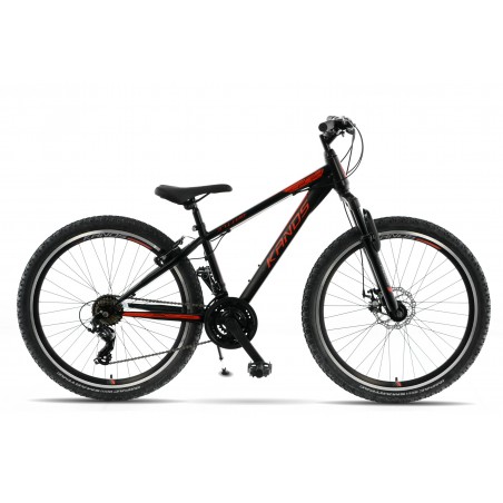 Rower 26 KANDS BATTLE DUAL stal. Tourney 14" czarno-czerwony mat