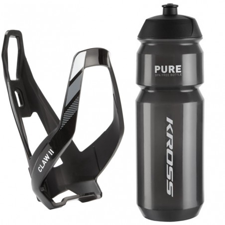 BIDON 0,75L KROSS PURE + KOSZYK KROSS CLAW II