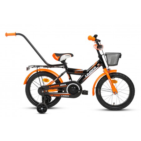 Rower 16 LIMBER BOY czarno-pomarańczowy