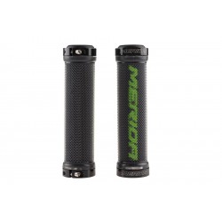 Chwyty kierownicy Merida 2 pierścienie guma GP-MD017 zielony napis 130mm