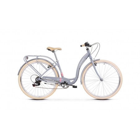 Rower 28 KROSS LeGrand Lille 2 szaro-różowy poł 17" 2023