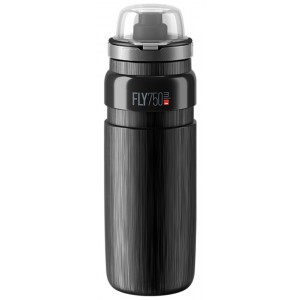 BIDON 0,75L ELITE FLY MTB TEX Z POKRYWKĄ, CZARNY