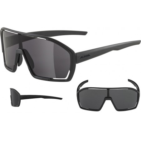 Okulary ALPINA BONFIRE kolor ALL BLACK MATT szkło BLACK Cat.3 FOGSTOP