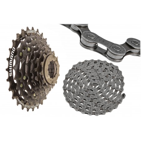 Zestaw SHIMANO kaseta 7 rz. HG200 12-28 + łańcuch HG40