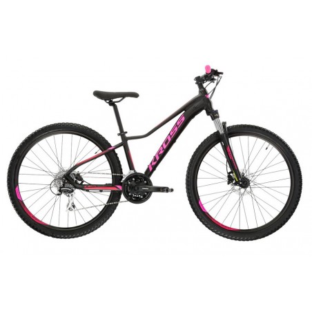 Rower 29 KROSS LEA 6.0 S czarno-róż mat 17" 2021