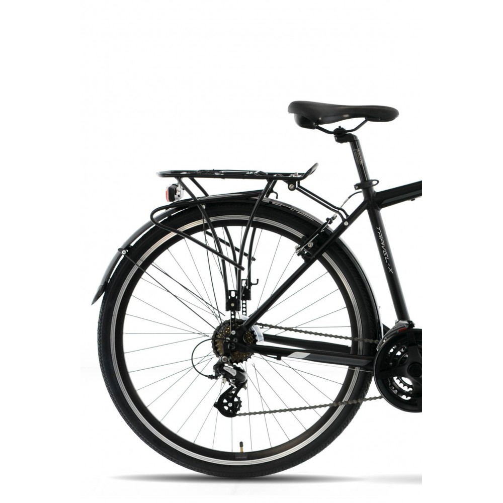 Rower 28 KANDS TRAVELX TEL. CTB Altus M czarnobiały mat 19"