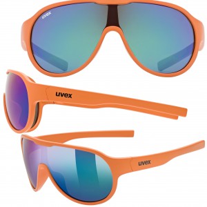 Okulary dziecięce Uvex Sportstyle 512, pomarańczowe/mir. niebieskie