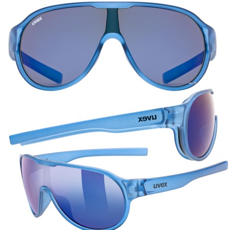 Okulary dziecięce Uvex Sportstyle 512, niebieskie/mir. niebieskie
