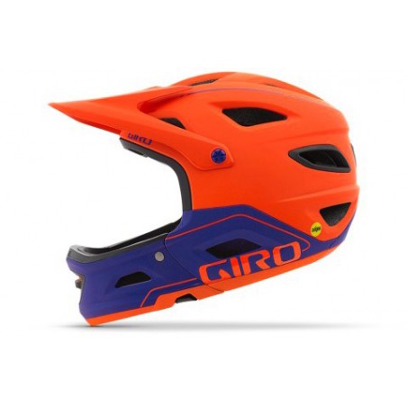 Kask rowerowy GIRO Switchblade MIPS Matte Vermillion Purple L pomarańczowy neon