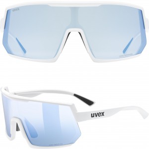 Okulary Uvex sportstyle 235 V białe mat, szkło fotochrom niebieskie 1-3