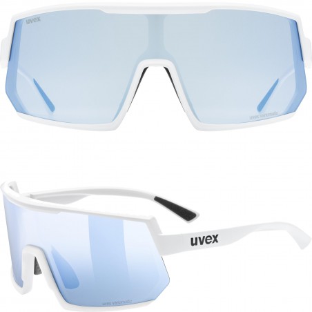 Okulary Uvex sportstyle 235 V białe mat, szkło fotochrom niebieskie 1-3