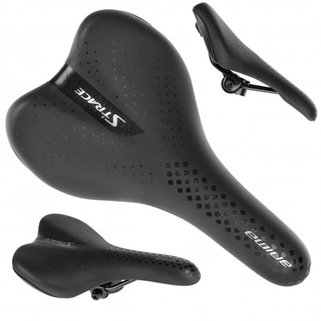Siodełko DDK STRACE ANIMA MTB CROSS 268mm czarno-szare z jarzemkiem