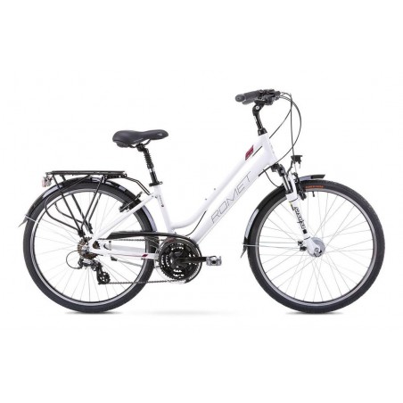 Rower 26 ROMET GAZELA 2 biało-purpurowy 17"