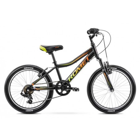 Rower 20 ROMET RAMBLER KID 2 czarno-pomarańczowo-zielony