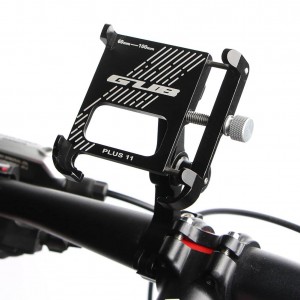 Uchwyt rowerowy na kierownicę telefon smartfon GUB ALU obrotowy, czarny PLUS 11